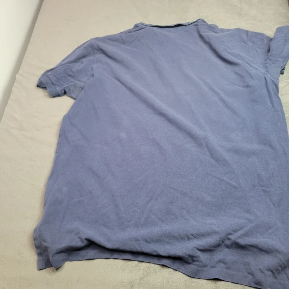 Polo Ralph Lauren Mens Blue Short Sleeve Polo Shirt L Cotton‎ Casual Embroidered